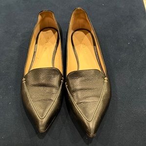 M. Gemi leather black flats with pointed toe